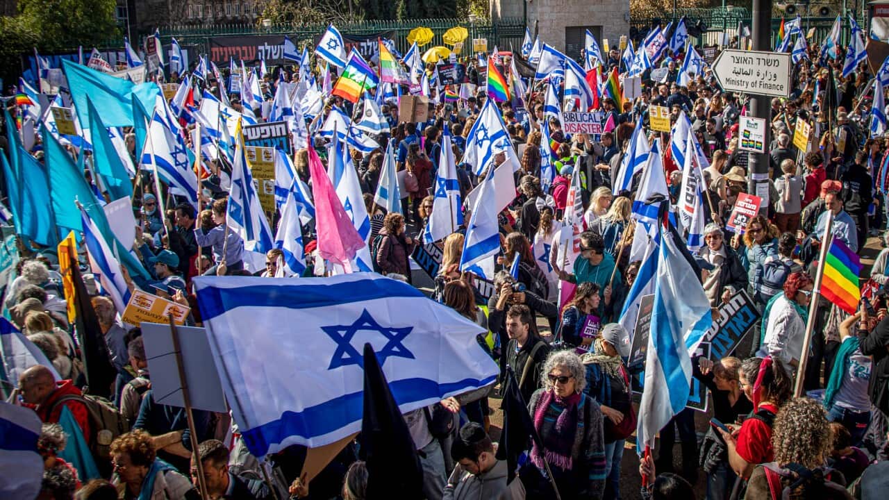 Protest against the new Netanyahu government in Jerusalem, Israel - 29 Dec 2022