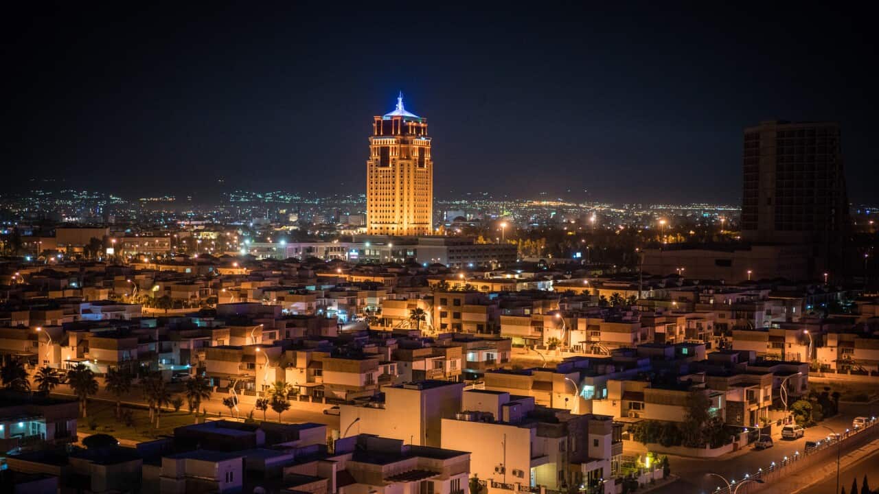 Erbil, Iraq at Night