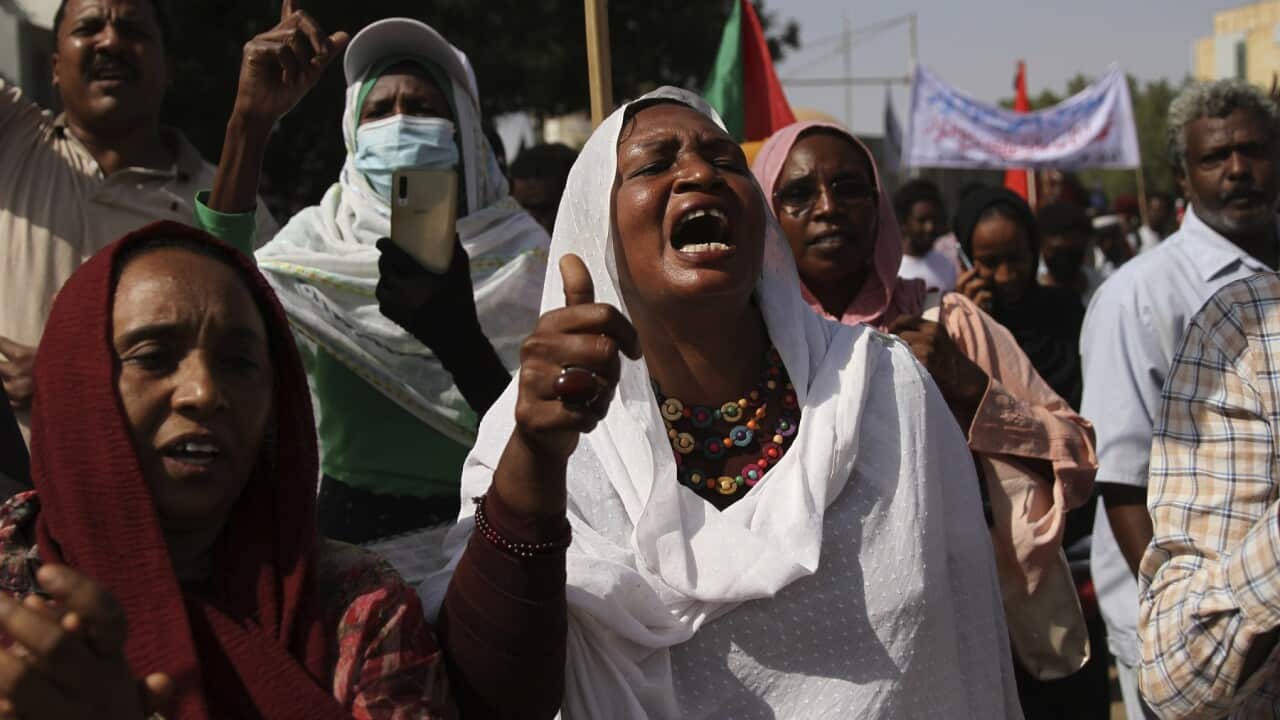 Protestors rally in Khartoum, Sudan