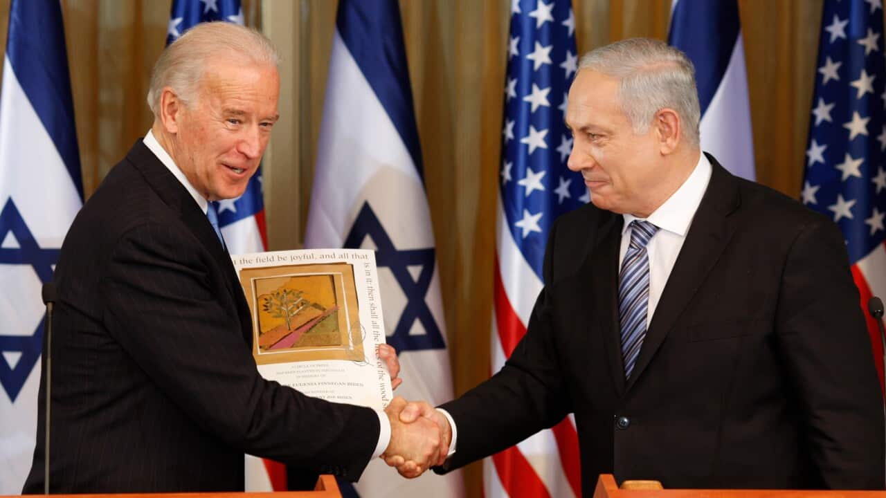 Joe Biden and Benjamin Netanyahu