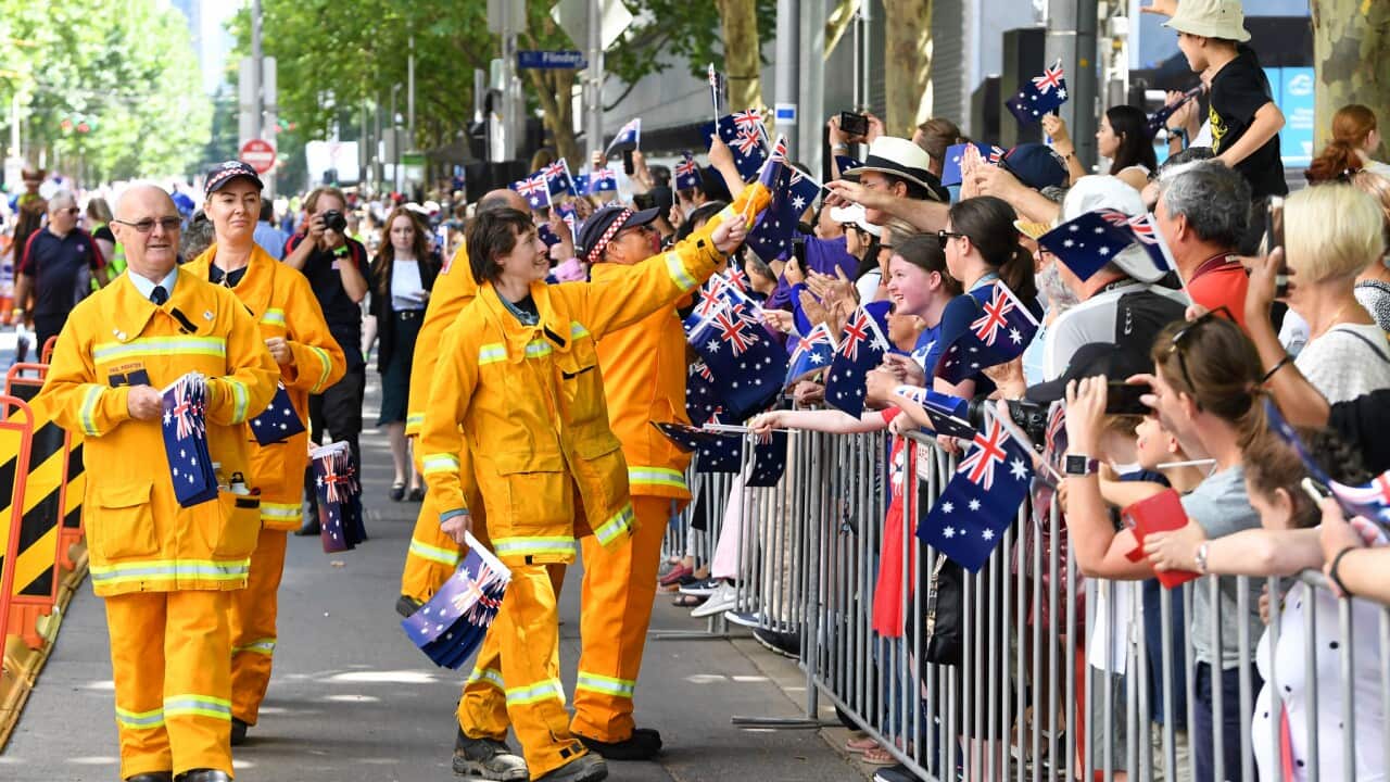 Firefighters in Victoria on Austrlia Day