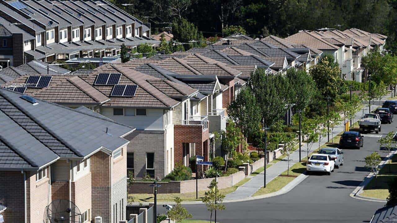 General view of housing in Sydney, Friday, Dec. 9, 2016. Home loan approval numbers fell 0.8 per cent in October, a slightly smaller fall than the 1.0 per cent decline the market expected. (AAP Image/Dan Himbrechts) NO ARCHIVING