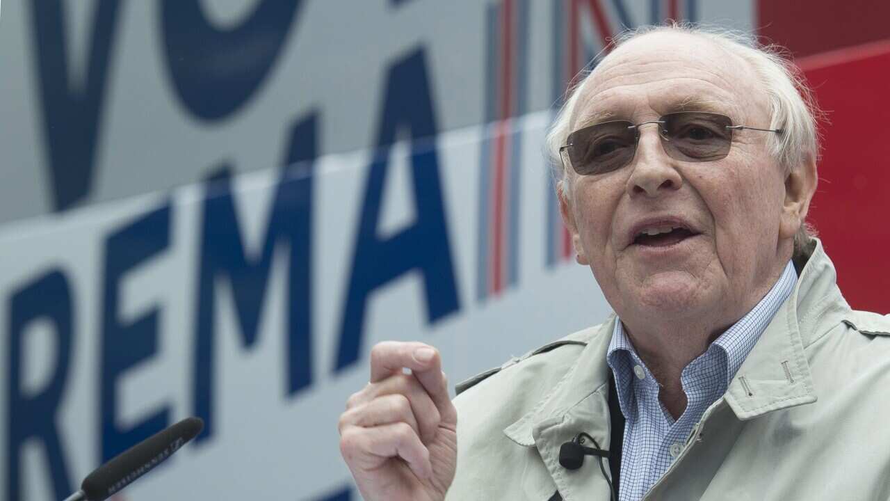 Former Labour Leader Neil Kinnock speaks at a Remain In campaign event in London, Britain, 04 June 2016.
