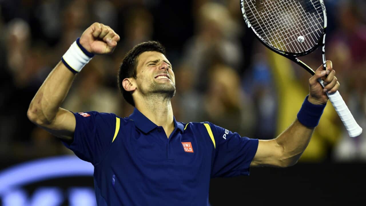 Novak Djokovic of Serbia