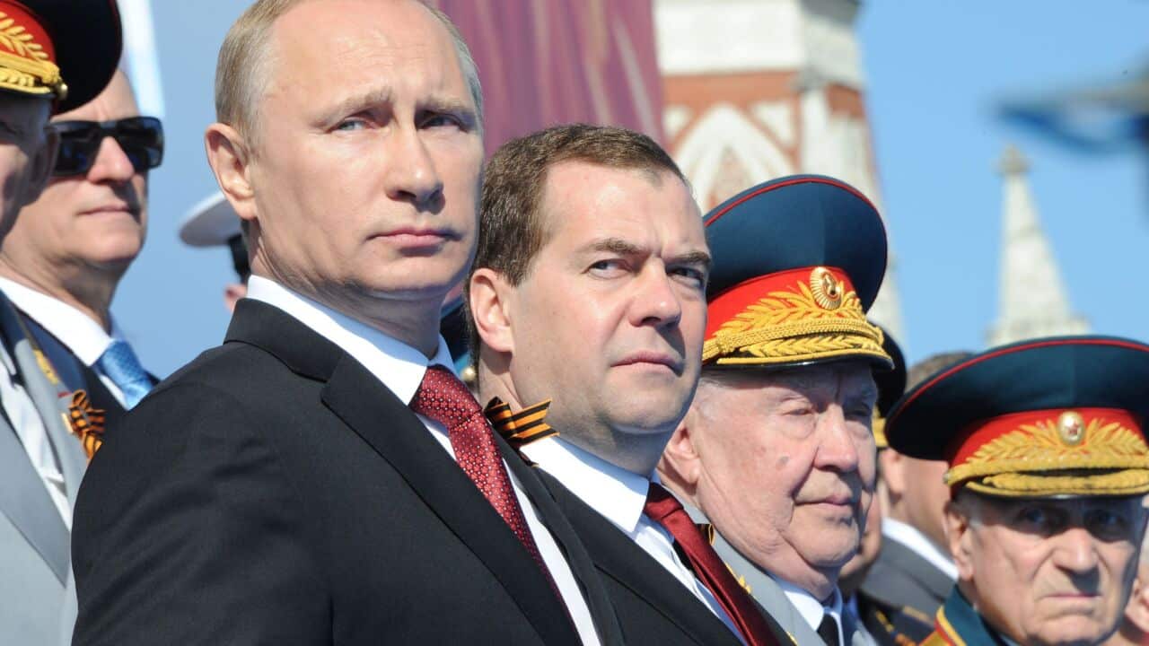 Russia's President Vladimir Putin and Prime Minister Dmitry Medvedev