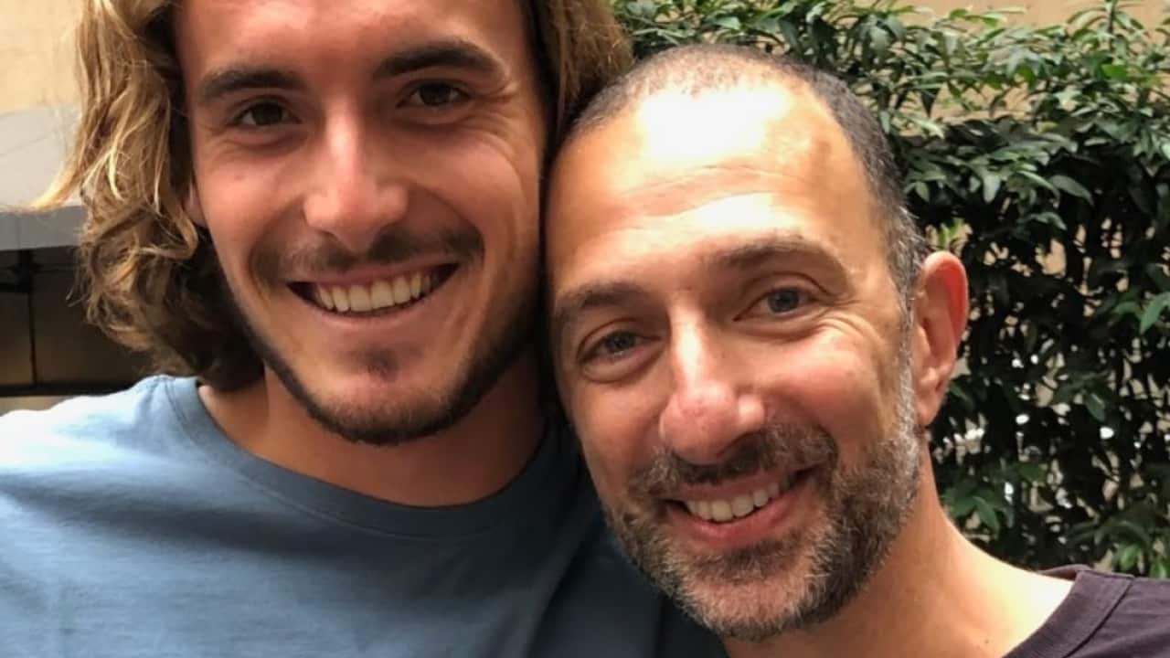 Lazaros Papasavas with Stefanos Tsitsipas Supplied