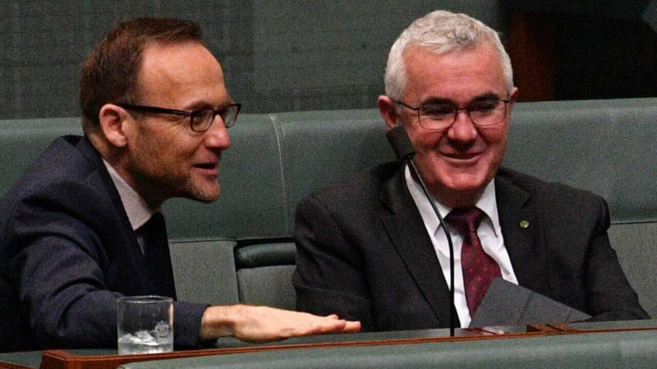 Greens Member for Melbourne Adam Bandt, Independent Member for Denison Andrew Wilkie,