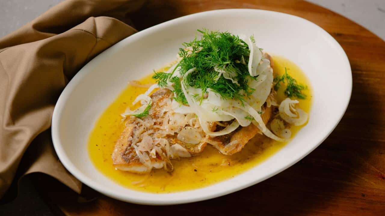 Snapper with fennel vinaigrette