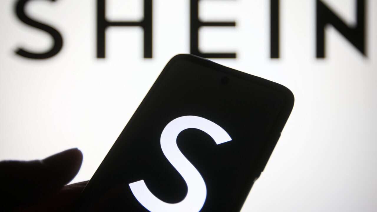 In this photo illustration a Shein logo of a Chinese online