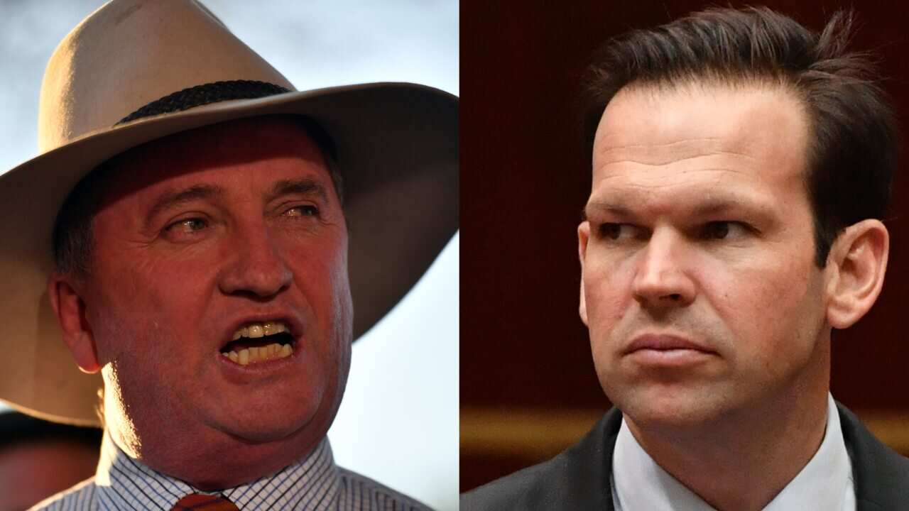 Barnaby Joyce and Matt Canavan have launched a podcast warning more colleagues could follow in the footsteps of Queensland defector Llew O'Brien.