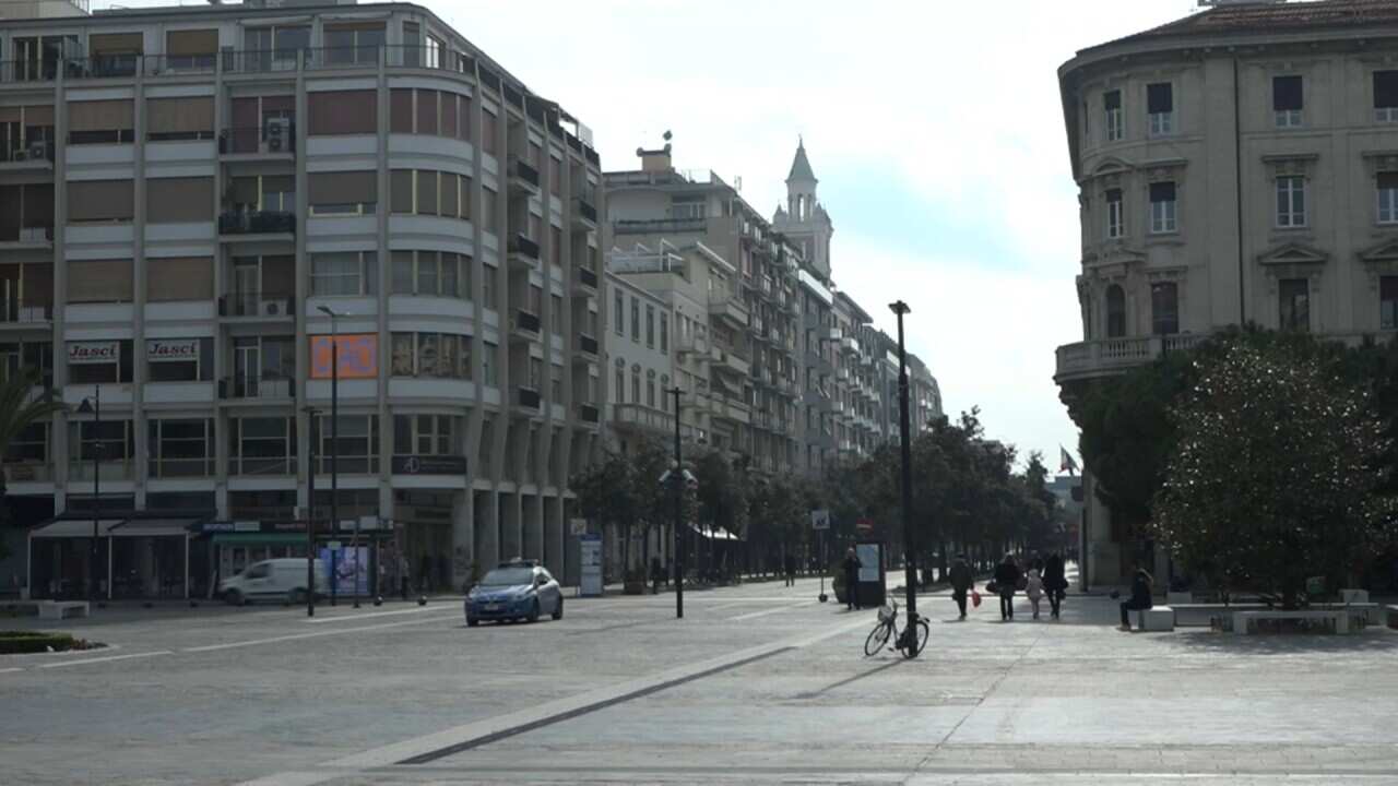 Normally busy streets in Italy are almost deserted