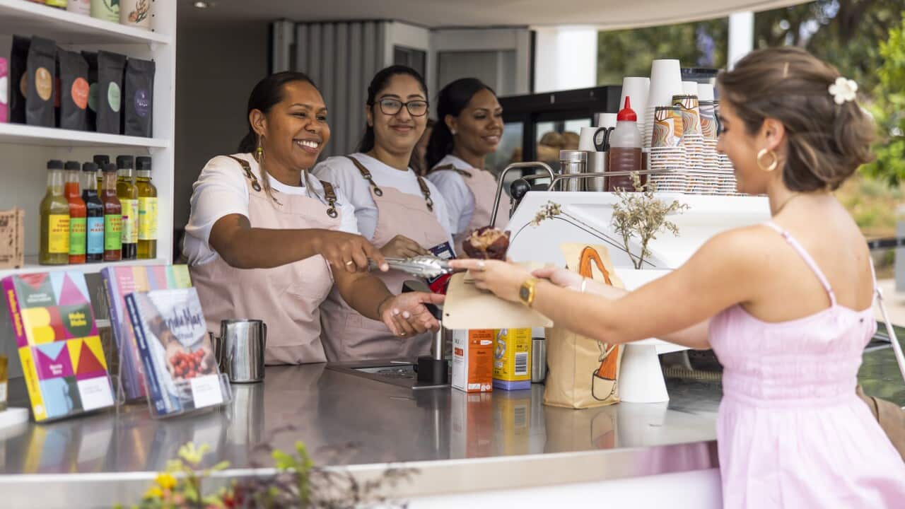 Kiosk, the Art Gallery of NSW new Indigenous canteen, offers native choc-top ice-creams, roast chicken damper rolls.