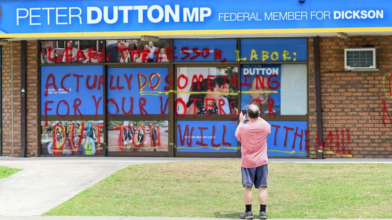 PETER DUTTON OFFICE VANDALISM