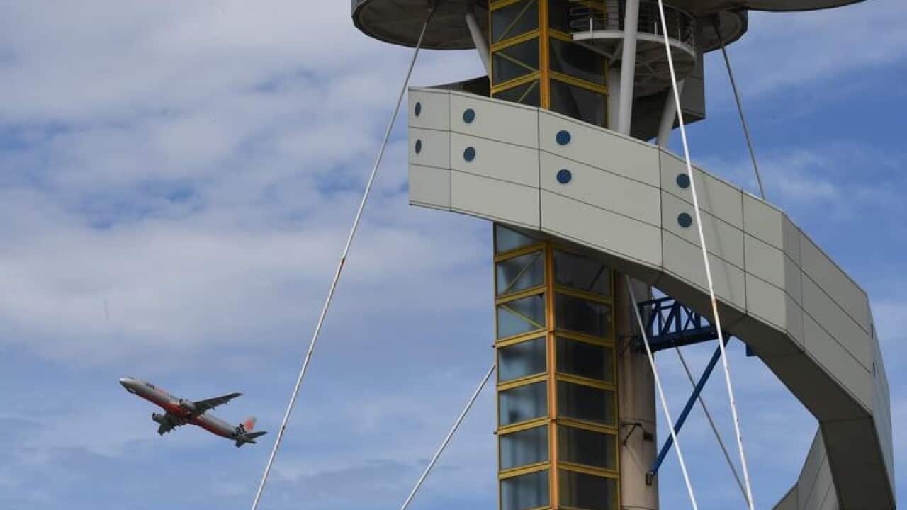 The control tower at Sydney Airport