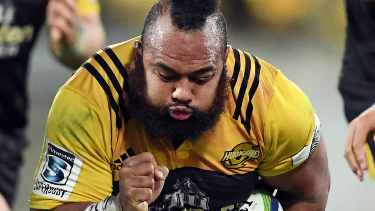 Loni Uhila of the Hurricanes