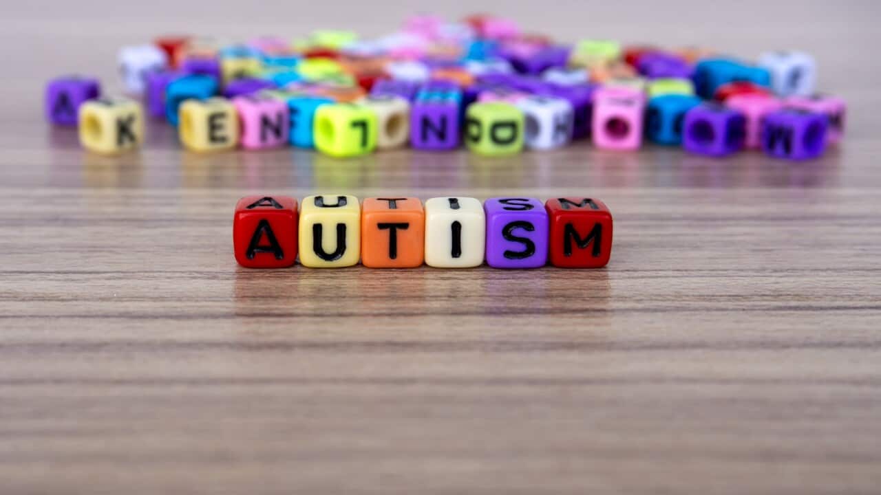 Autism word and alphabet letter beads