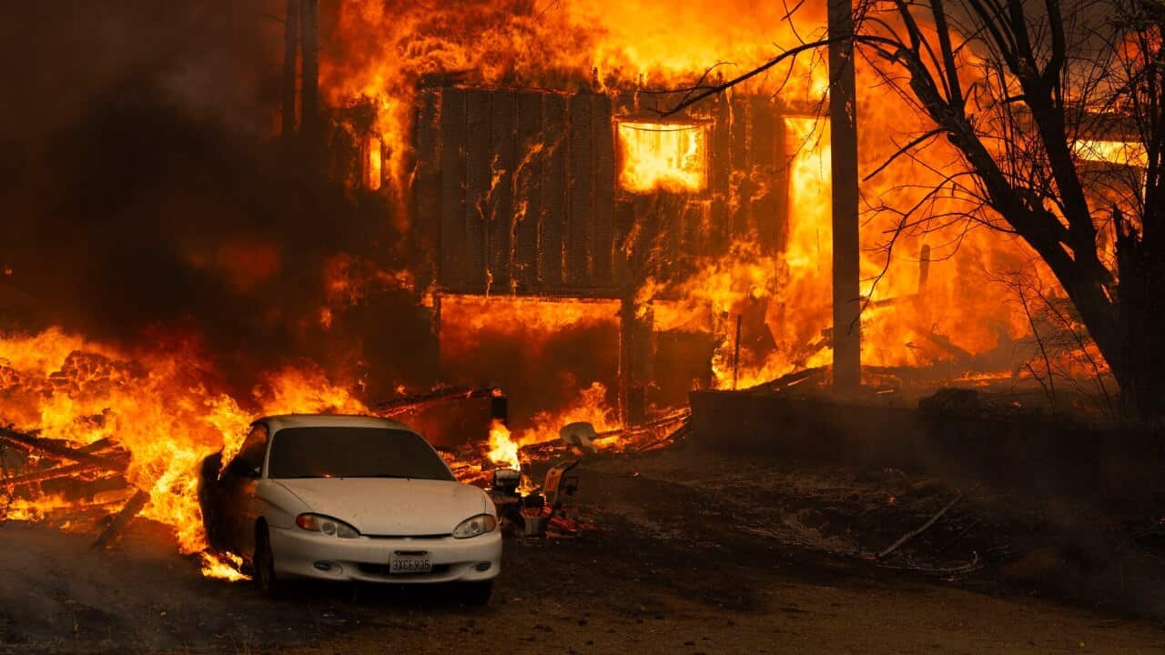 A bushfire in Sacramento, California (AAP)