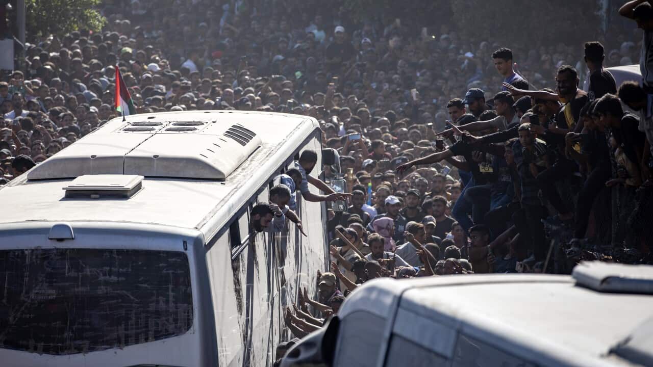 Freed Palestinians arrive in Khan Yunis