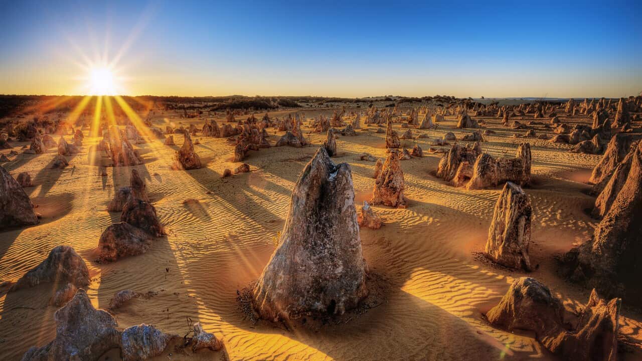 Sunrise at the Pinnacles, Cervantes, Nambung National Park, Western Australia