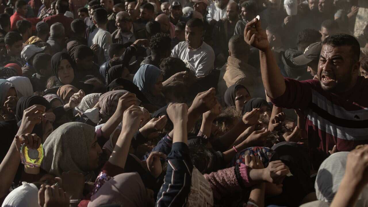 Food distributed amid near famine conditions in the southern Gaza Strip