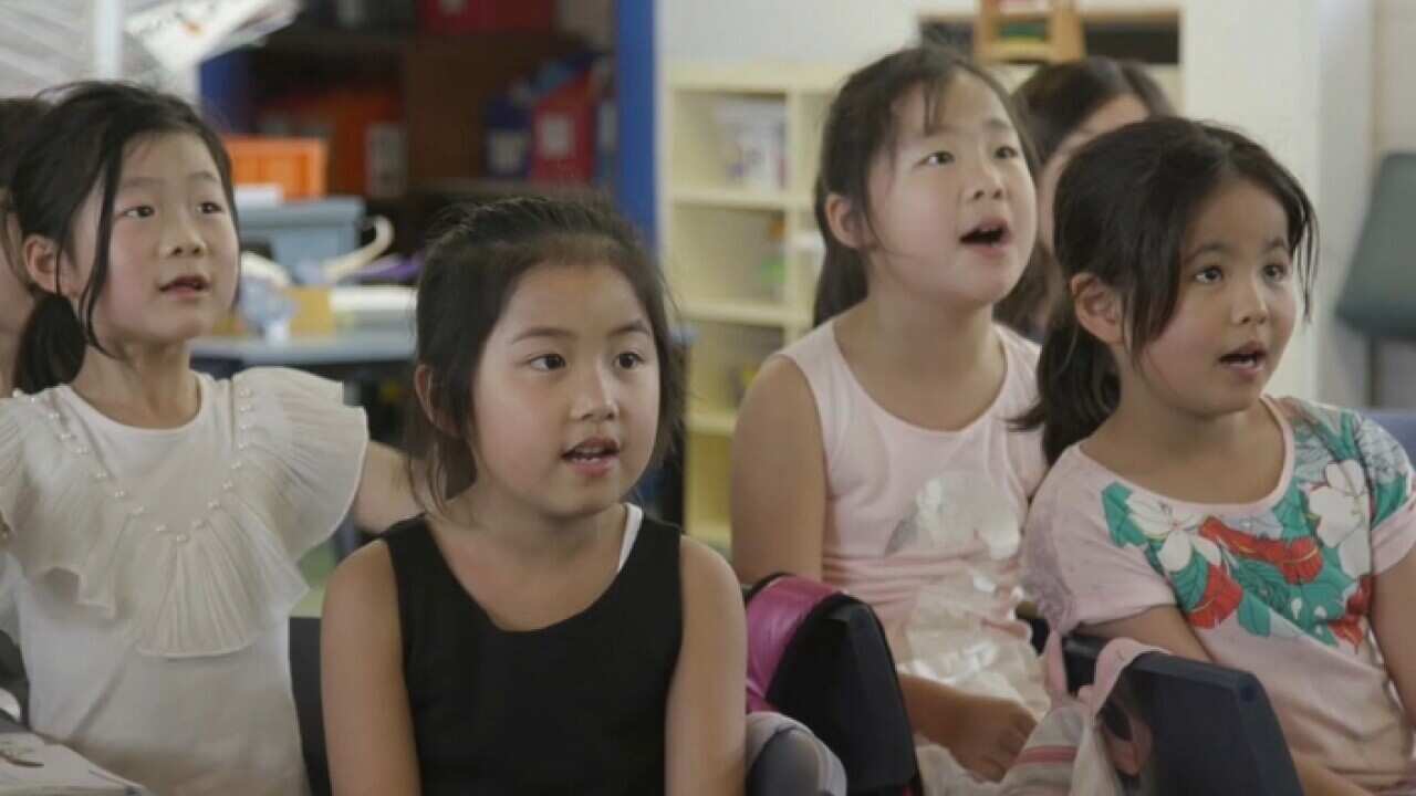 Students in a language class