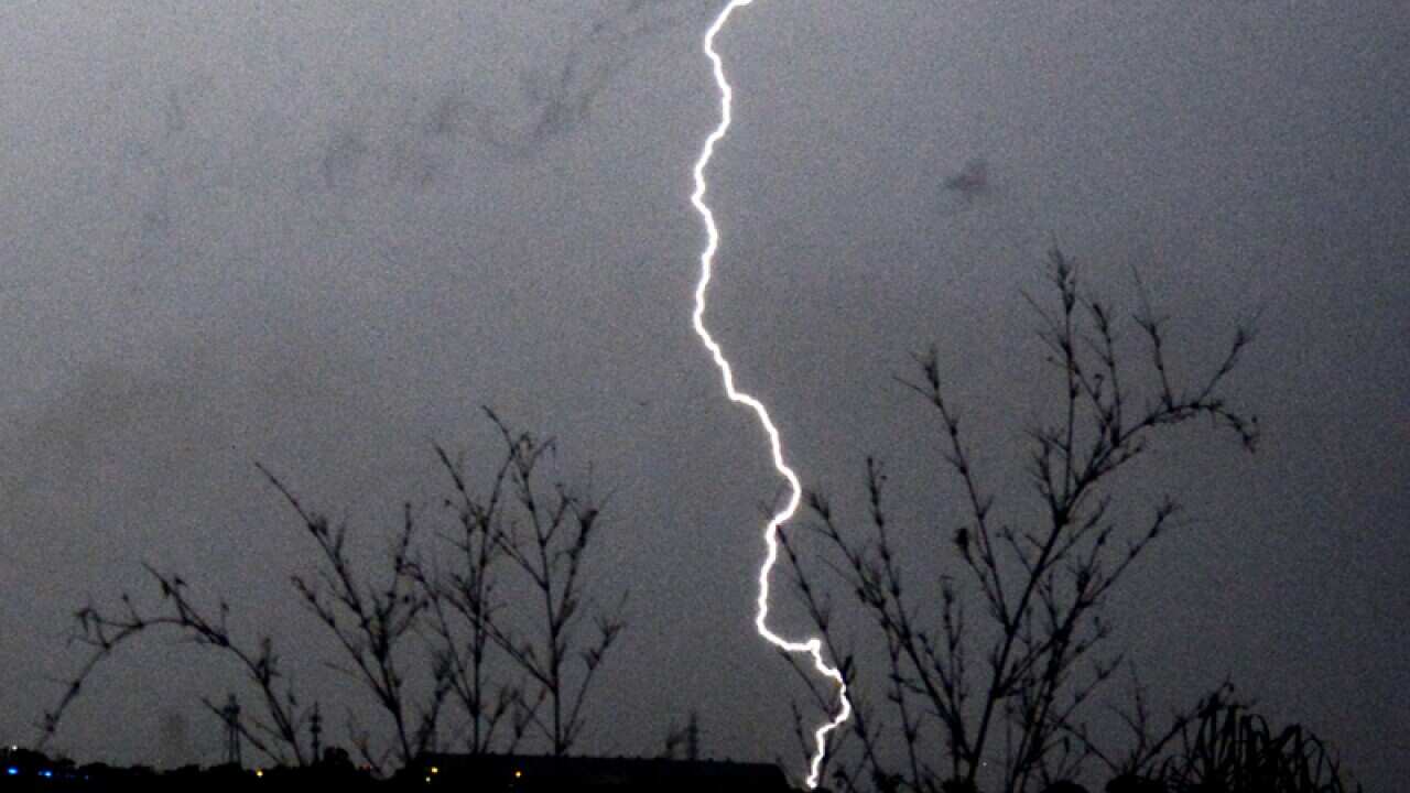 Lightning breaks