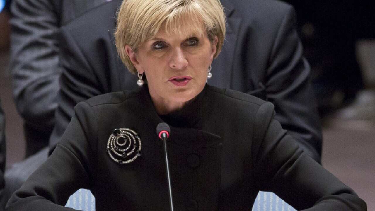Australia's Foreign Minister Julie Bishop