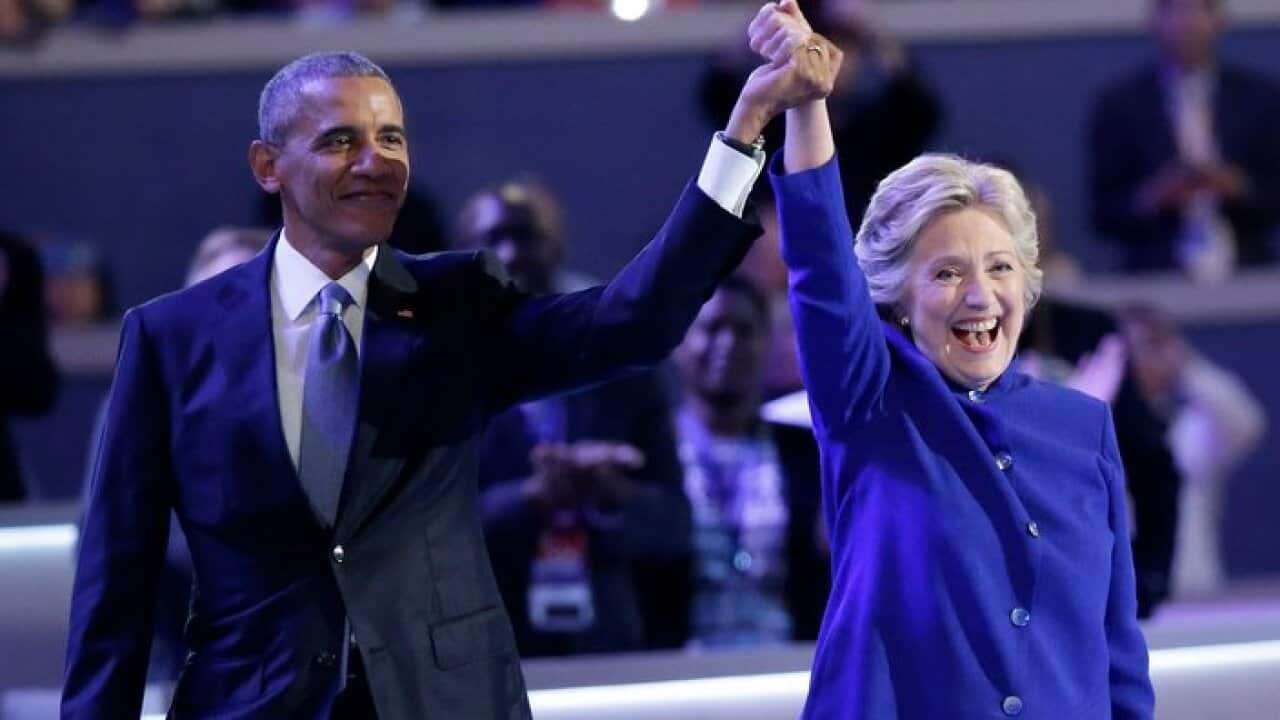 US President Barack Obama and Democratic Nominee Hillary Clinton