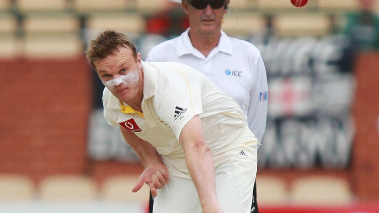 Australian paceman Doug Bolinger in action