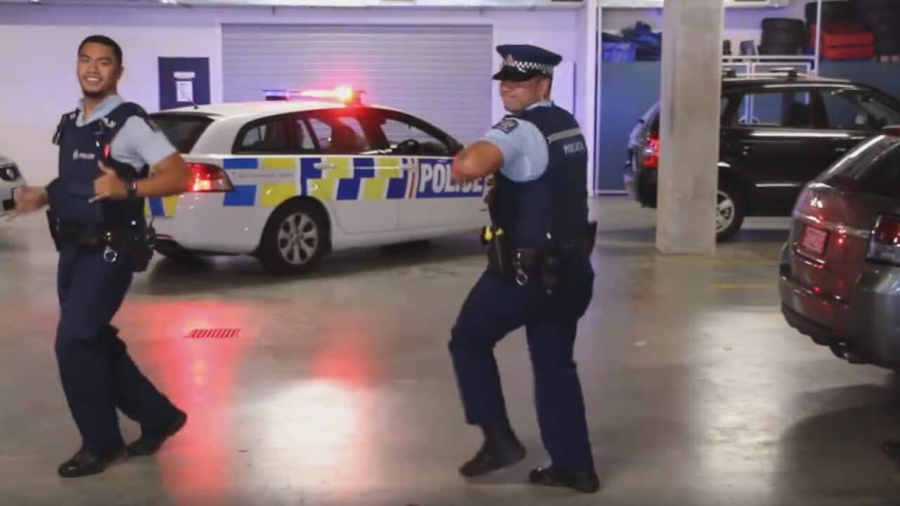 A still from the NZ Police Recruitment video.