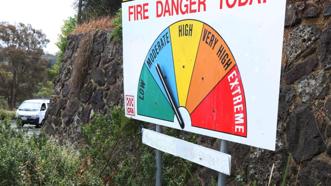 CFA (Country Fire Authority) fire warning signs in Victoria,
