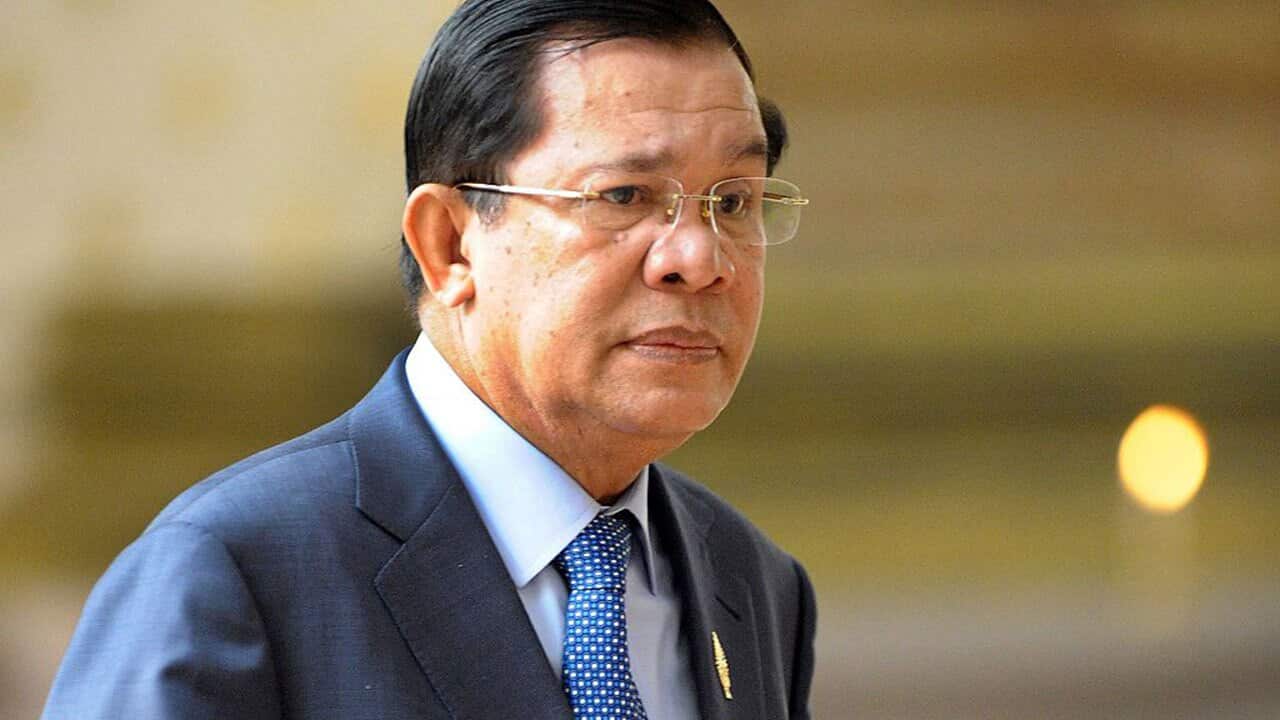 Cambodian Prime Minister Hun Sen fires a stern warning at Australian-Cambodians who protest during his visit to Sydney for ASEAN.