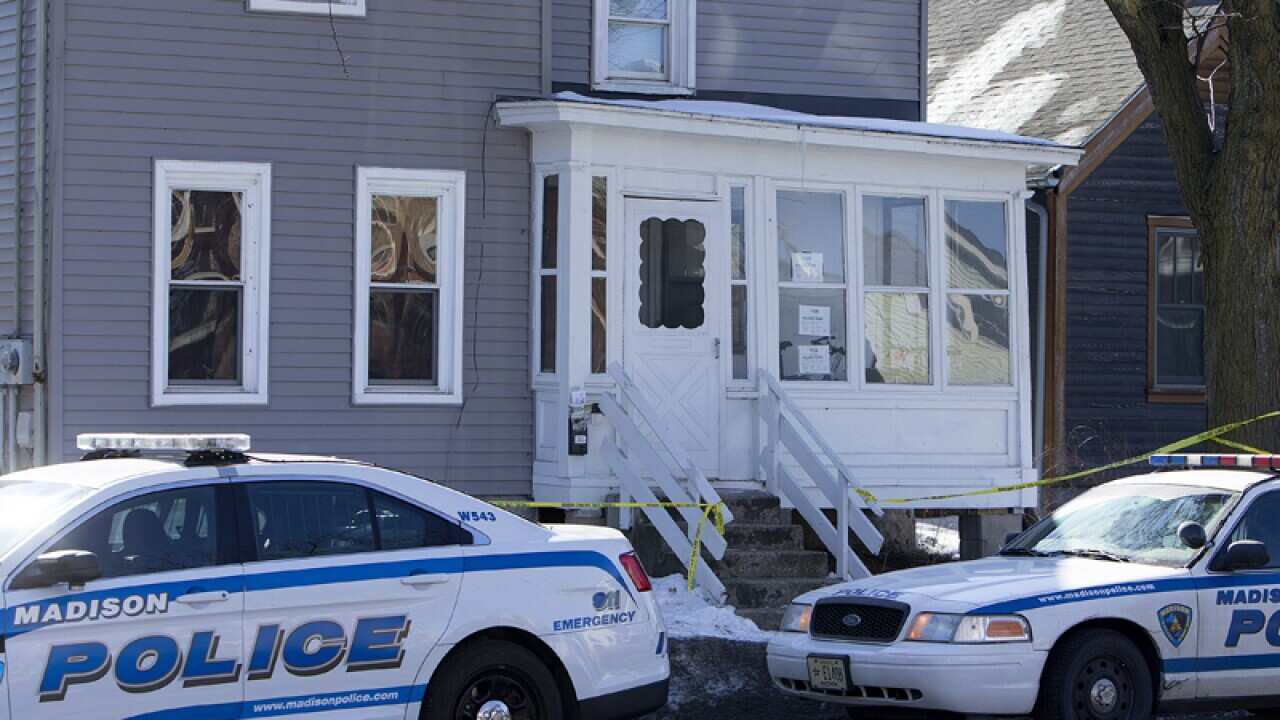 Madison Police rope the scene of a police involved shooting