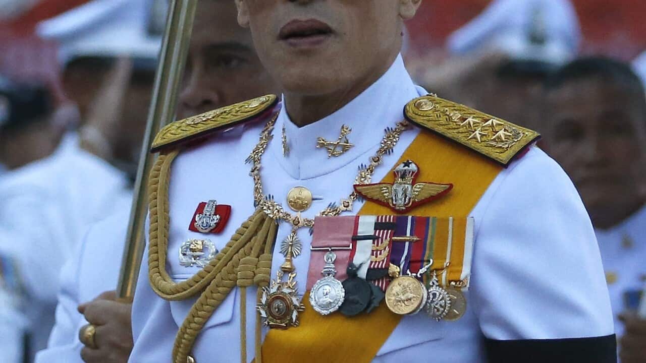 Thai Crown Prince Maha Vajiralongkorn (C) to present the Royal Kathin or robes offering ceremony to Buddhist monk to mark the end of Buddhist Lent.