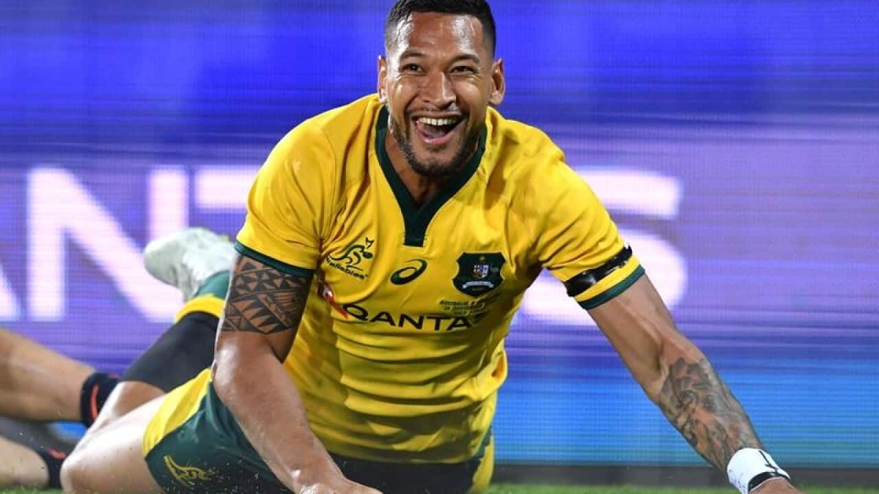 Israel Folau of the Wallabies.