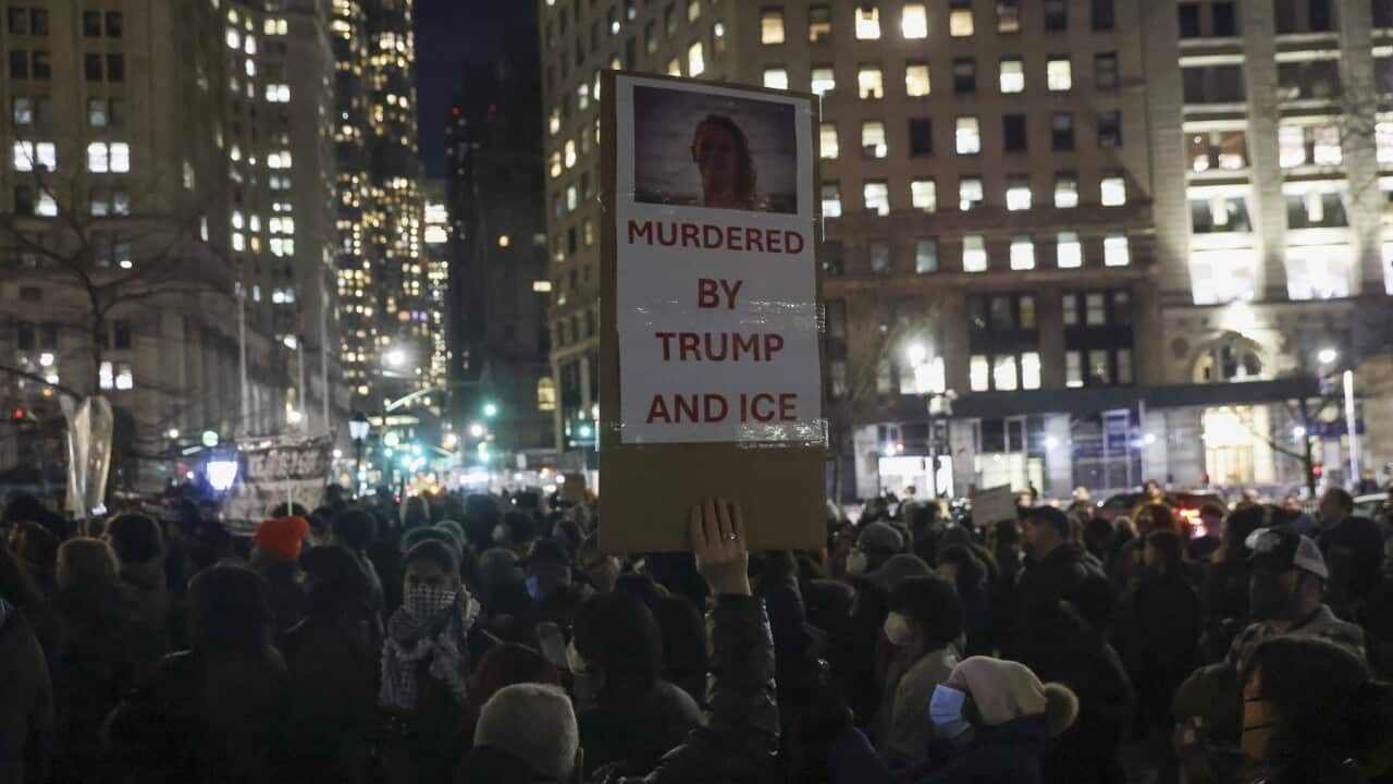 New Yorkers protest ICE in response to the shooting and killing of Renee Nicole Good