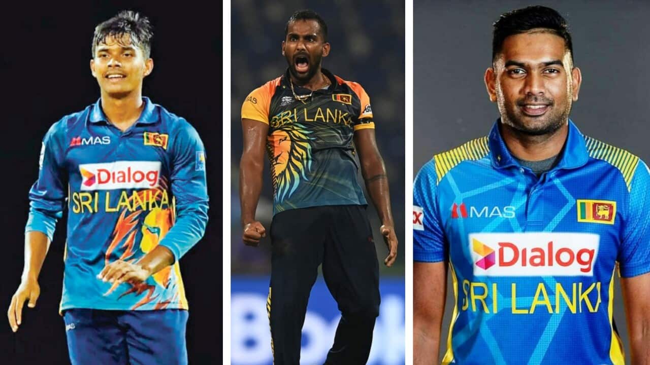 Sri Lankan Cricketers_ Dunil Wellalage, Chamika Karunarathne, Bhanuka Rajapaksha