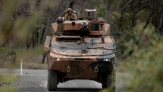 A Boxer heavy weapons carrier on exercises