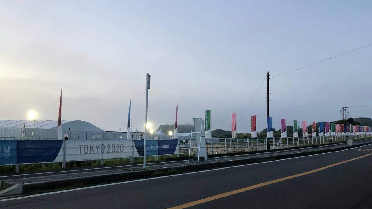Ichinomiya, Chiba prefecture Japan.  Surfing Tokyo Olympics