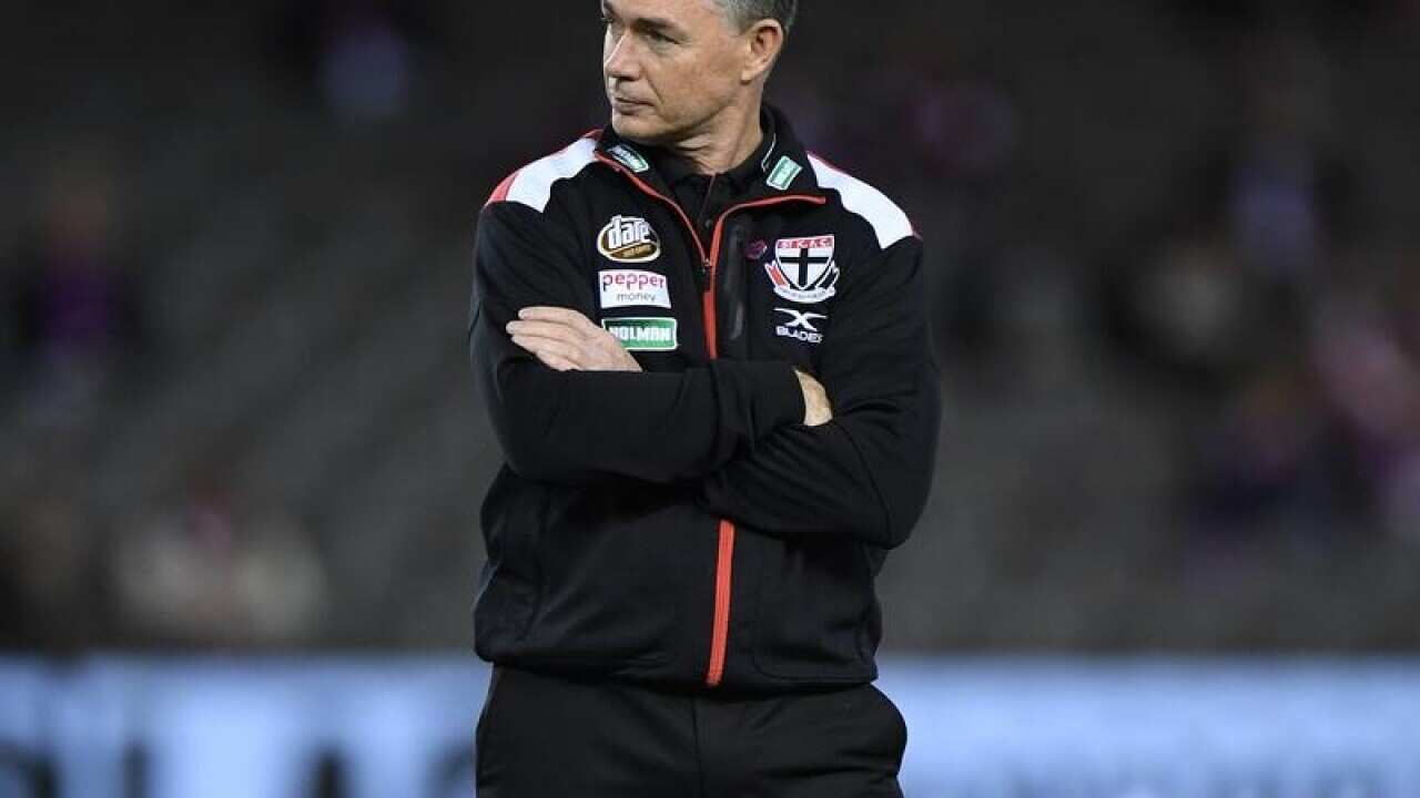 St Kilda coach Alan Richardson watches a game.