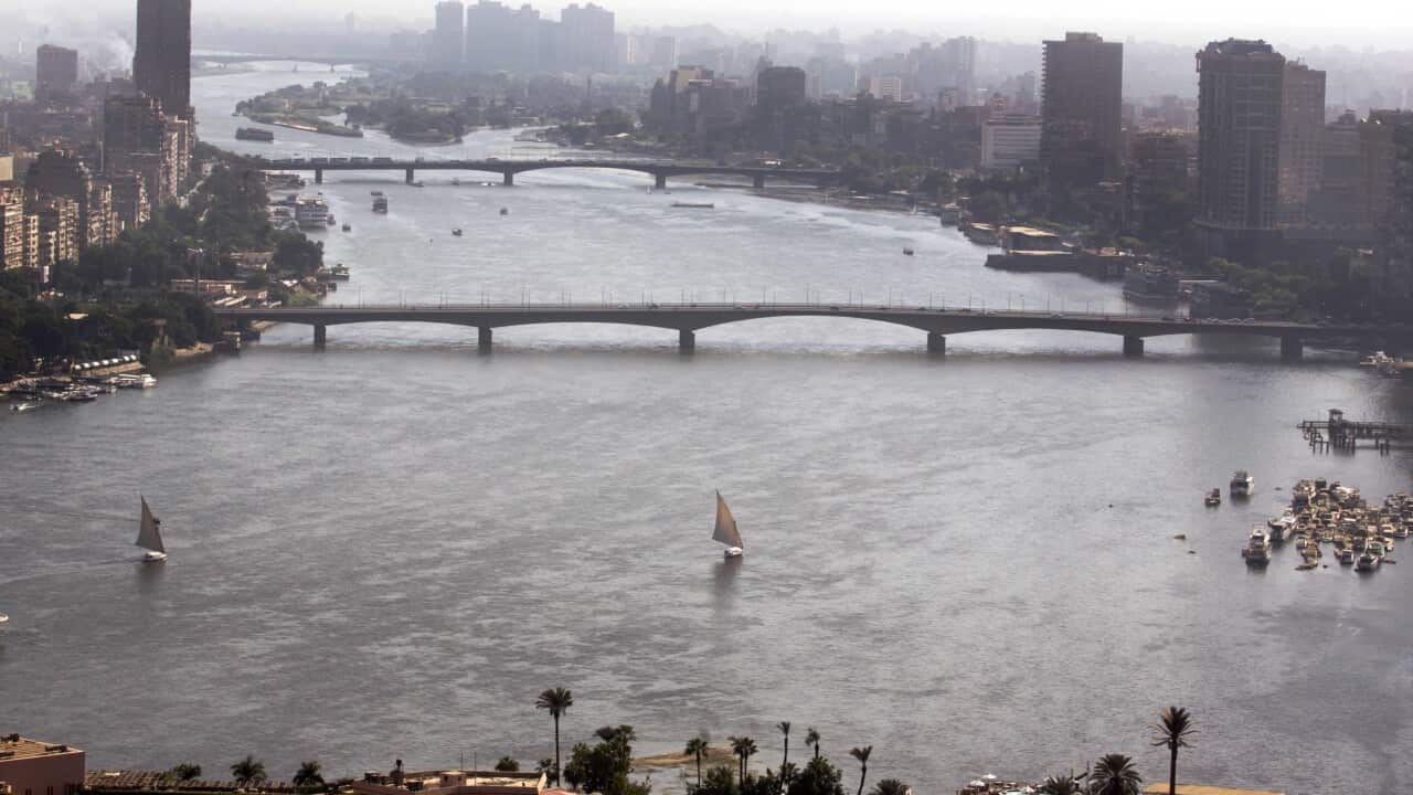 boats sail on the Nile River in Cairo, Egypt. Ethiopia says the construction of its massive Grand Renaissance Dam is a matter of life or death for its people