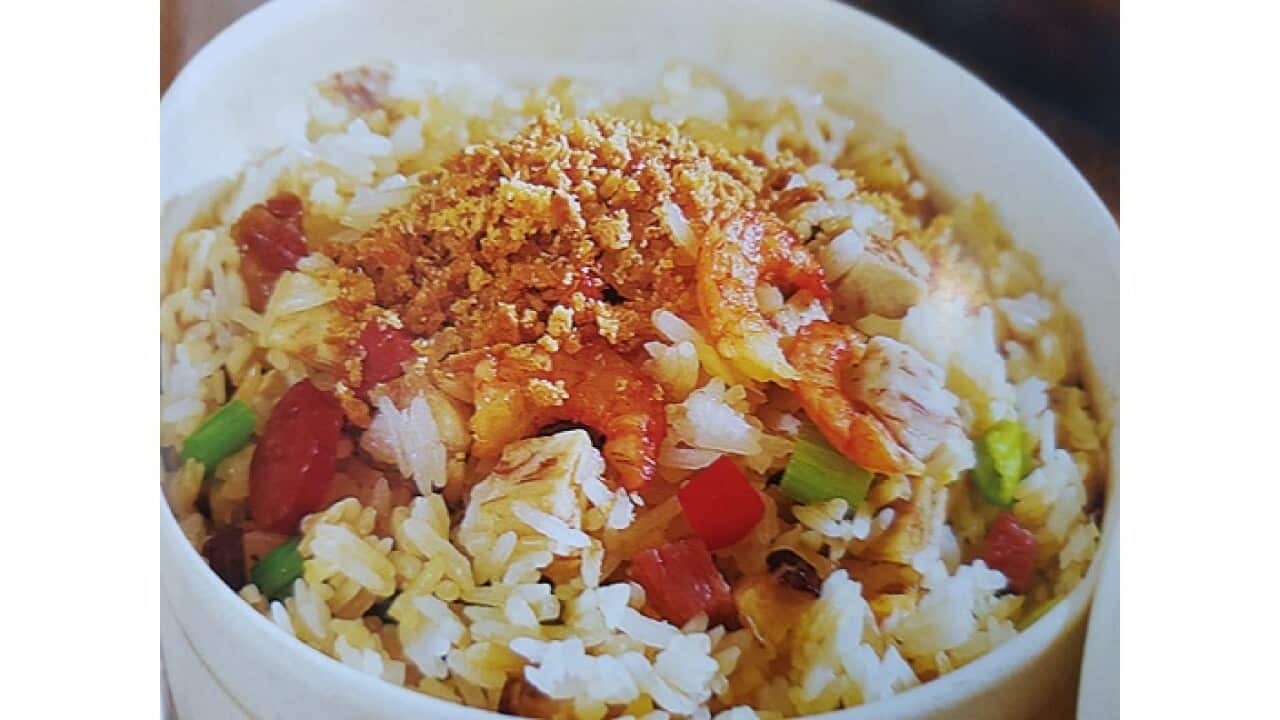 Dried Shrimp and Taro Rice