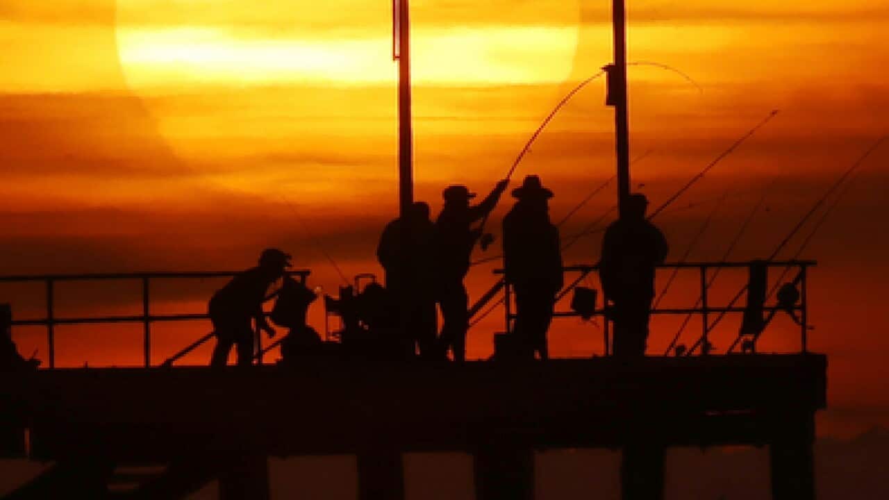 Another scorching day dawns over Altona pier in Melbourne