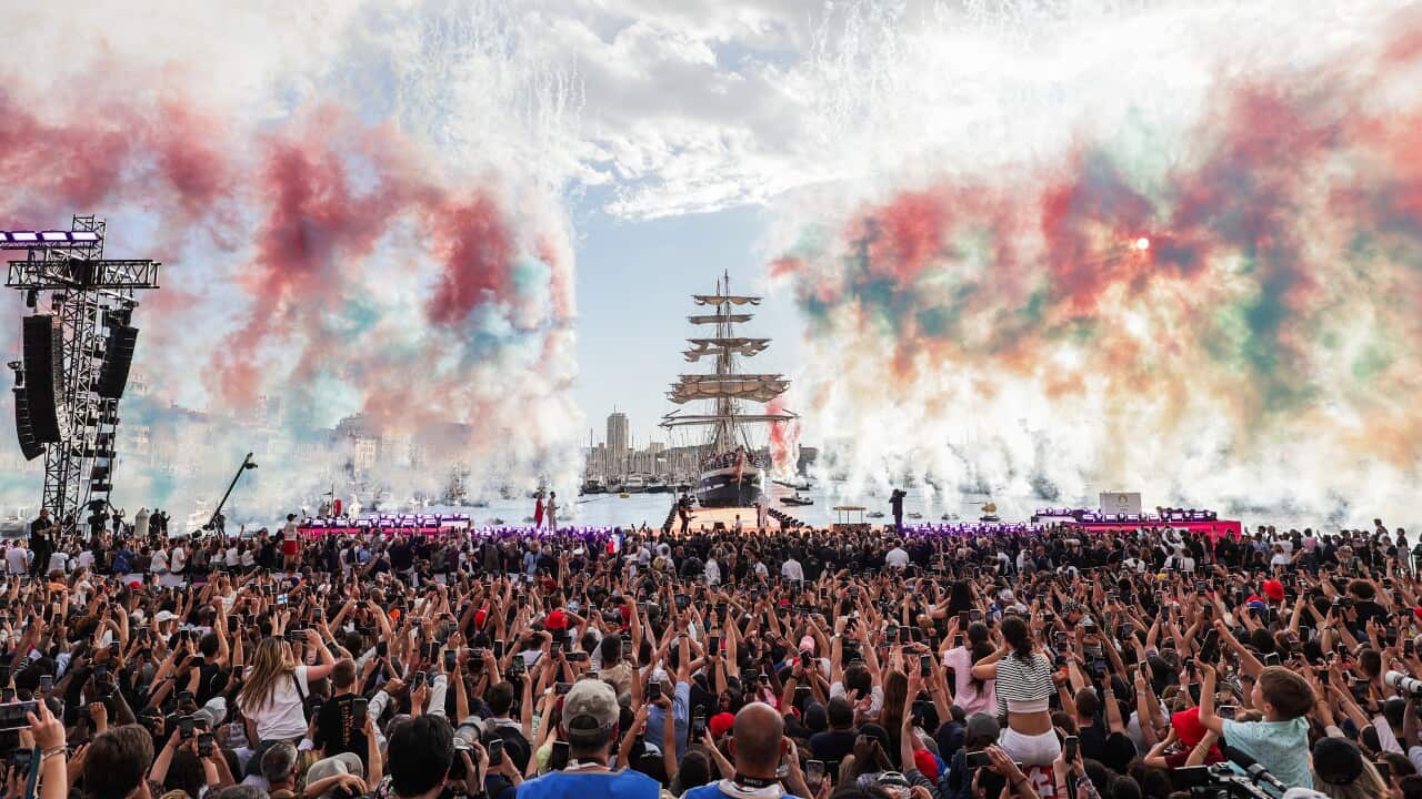 Arrival Of The Olympic Flame In Marseille