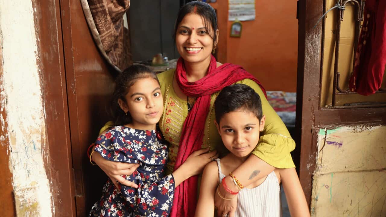 Upma Saxema and her children (SBS-Aaron Fernandes).jpeg