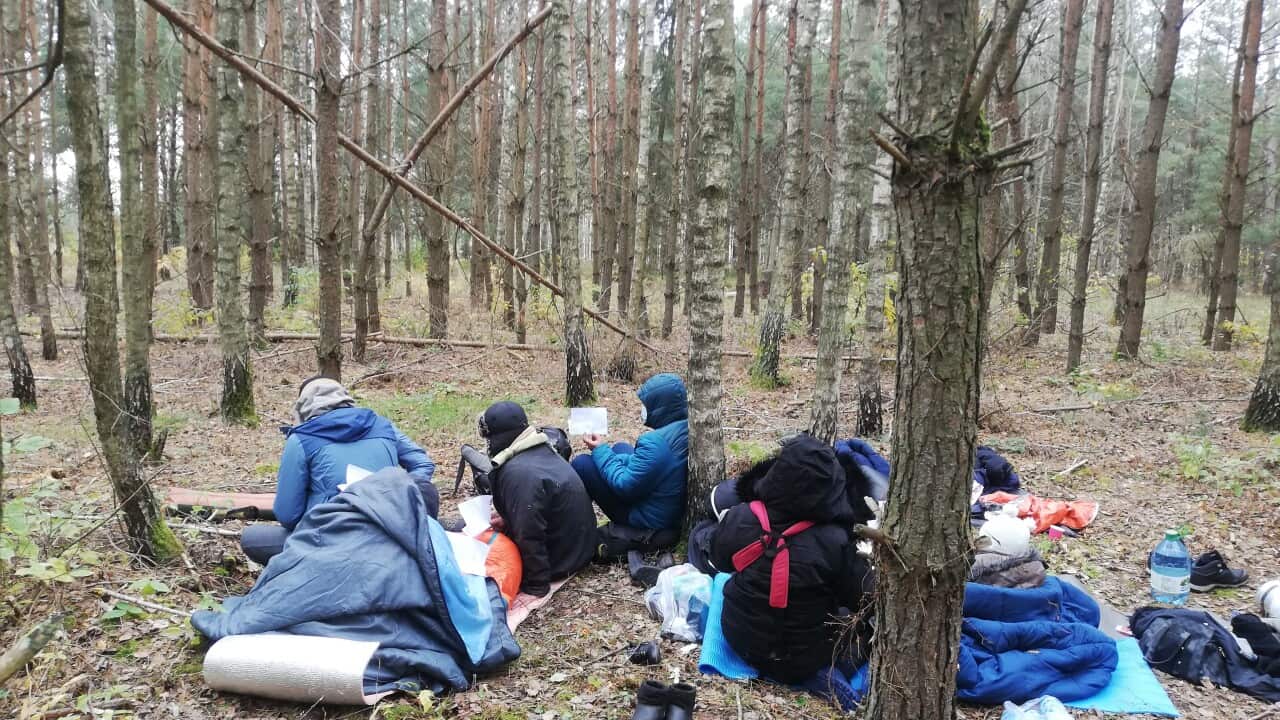 Migrantts near Polish-Bielorus boarder