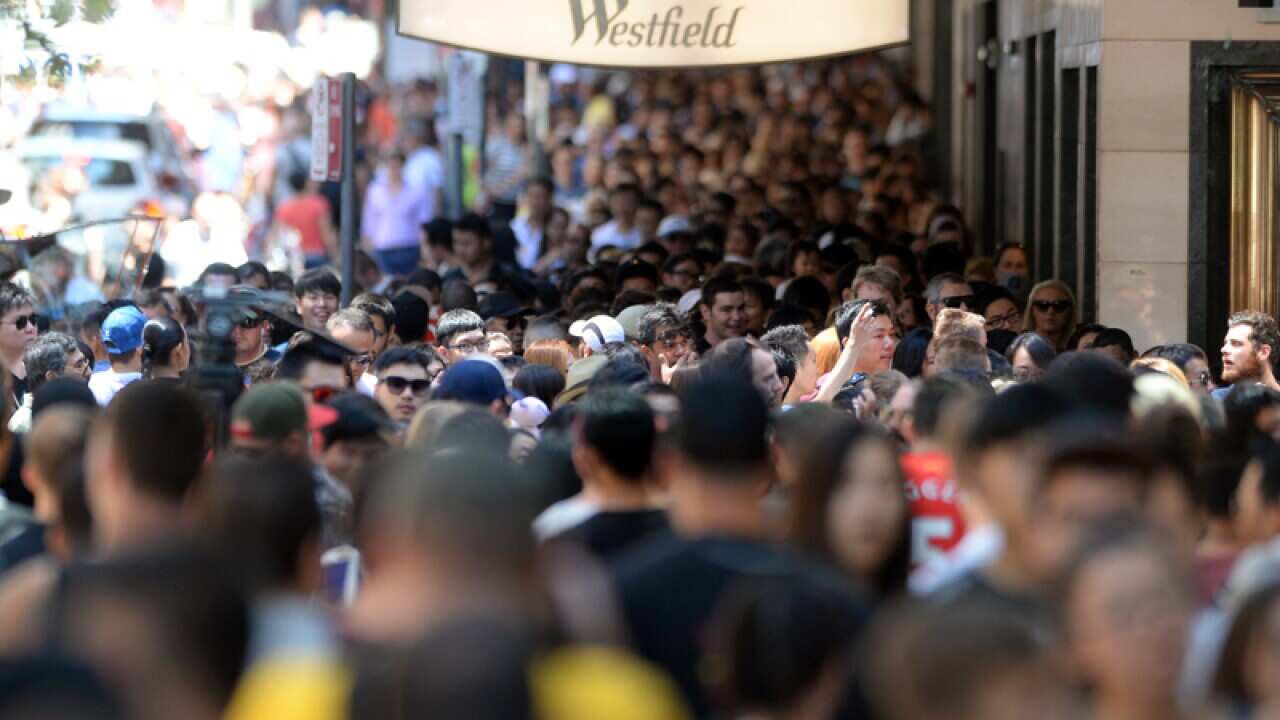 Australian consumers at the Pitt Street mall.