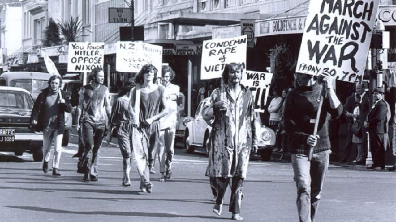 Baby boomers protesting the Vietnam War