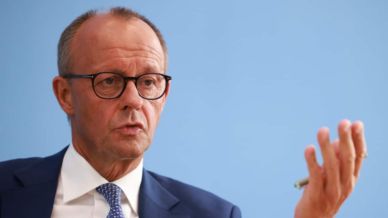 CDU opposition leader Friedrich Merz press conference