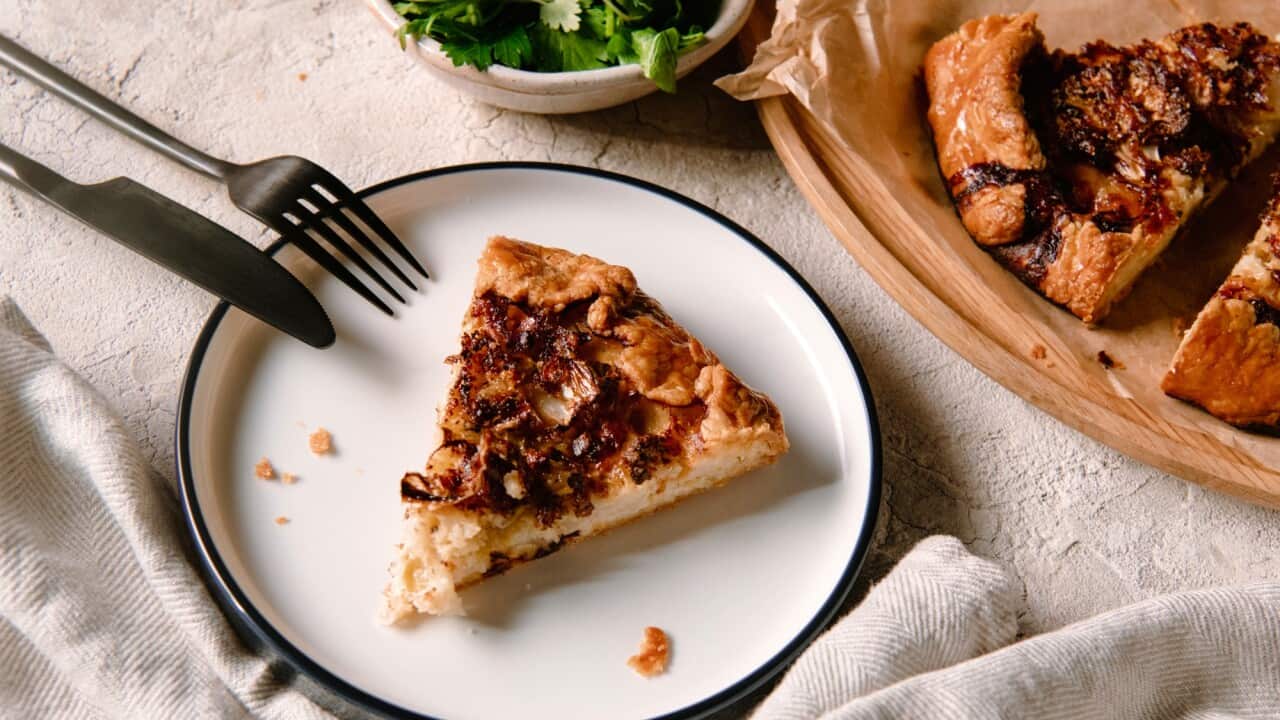 Creamy cauliflower galette
